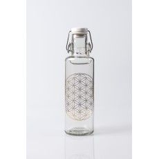 Glas-Flasche Blume des Lebens